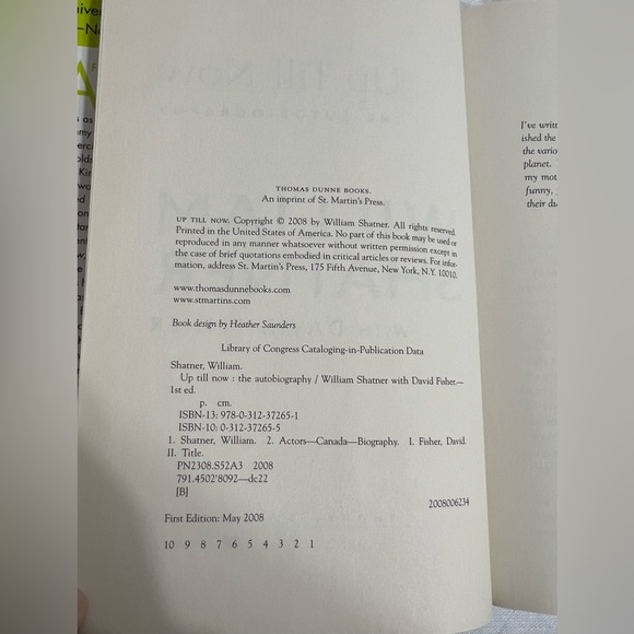 Up till Now FIRST EDITION Book William Shatner  w/ David Fisher AutoBiography - Picture 5 of 8